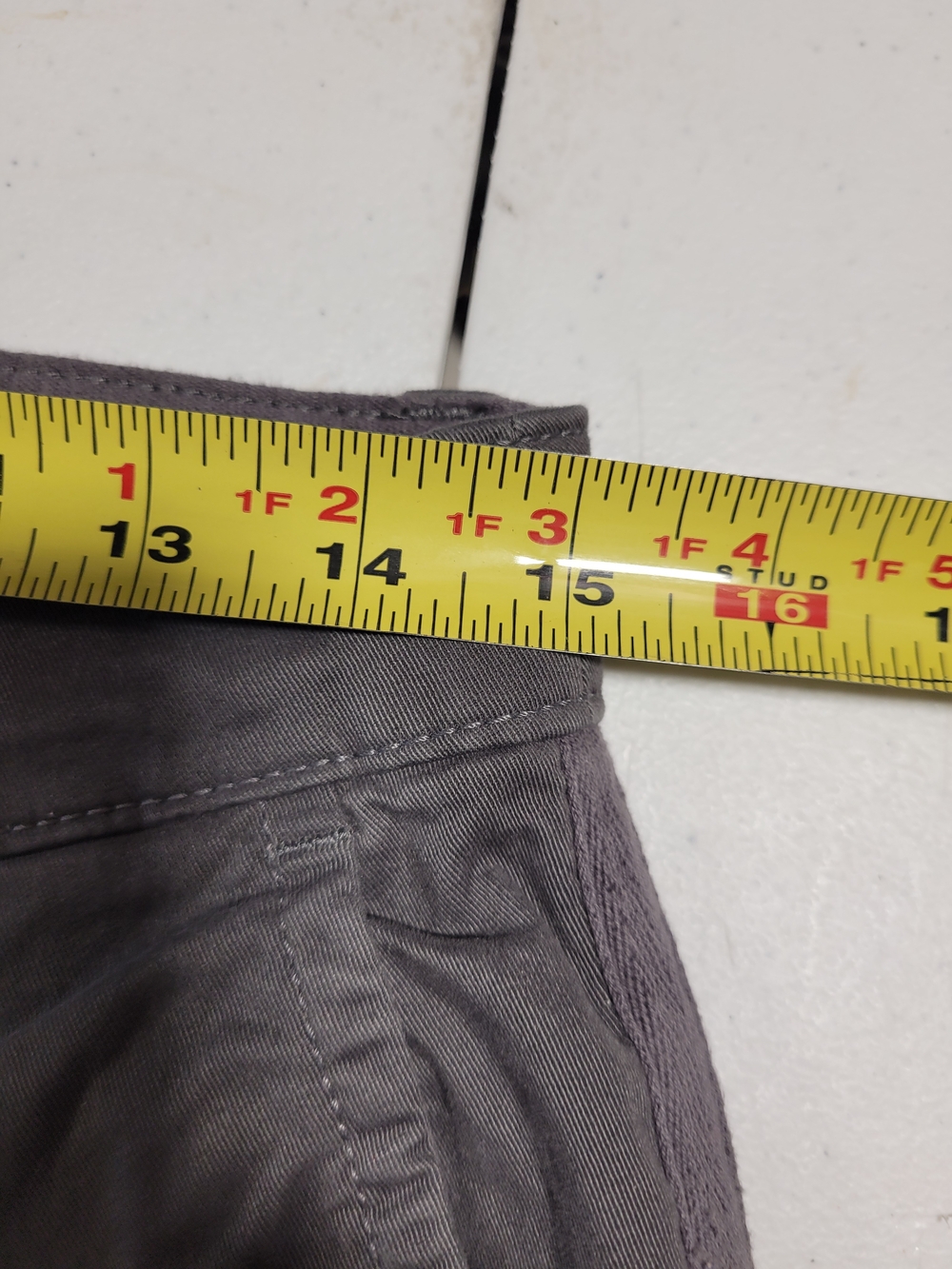 Women's Casual Gray Chinos - Classic Straight Fit - Picture 5 of 5